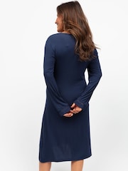 Cyberjammies Blue Nora Rose Long Sleeve Short Nightdress - Image 2 of 4