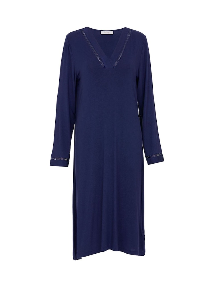 Cyberjammies Blue Nora Rose Long Sleeve Short Nightdress - Image 4 of 4 Cyberjammies Blue Nora Rose Long Sleeve Short Nightdress - Image 4 of 4