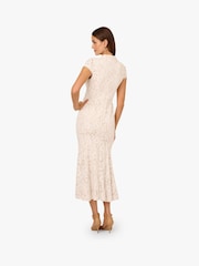 Adrianna Papell Ankle Length Lace White Dress - Image 2 of 6