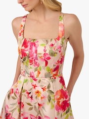 Adrianna Papell Natural Border Mikado Dress - Image 4 of 6