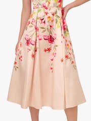 Adrianna Papell Natural Border Mikado Dress - Image 5 of 6
