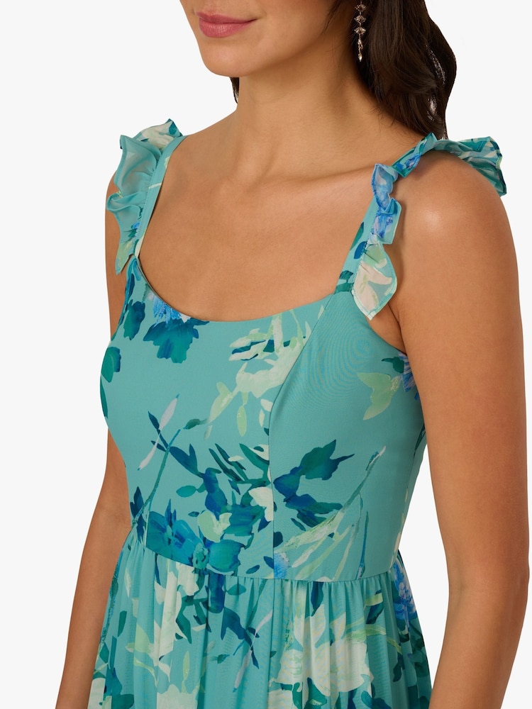 adrianna papell textured chiffon ruffle dress Amazon.com: Adrianna Papell Women's Textured Chiffon Ruffle Dress, Black, 4 : Clothing, Shoes & Jewelry