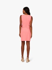 Adrianna Papell Pink Ruffle Sheath Short Dress - Image 2 of 6