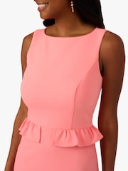 Adrianna Papell Pink Ruffle Sheath Short Dress - Image 4 of 6