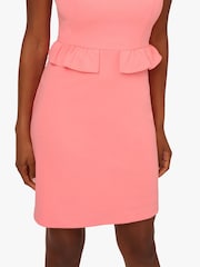 Adrianna Papell Pink Ruffle Sheath Short Dress - Image 5 of 6
