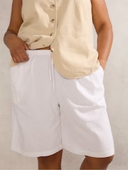 Live Unlimited White Curve Drawstring Bermuda Shorts - Image 2 of 3