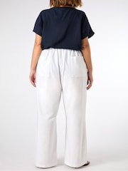 Live Unlimited White Curve Full Length Drawstring Trousers - Image 2 of 3