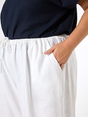 Live Unlimited White Curve Full Length Drawstring Trousers - Image 3 of 3
