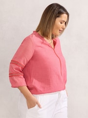 Live Unlimited Curve Blouse With Trim Detail - Image 4 of 4