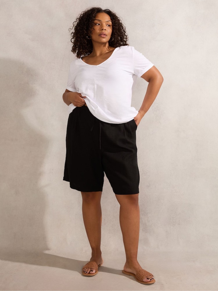 Live Unlimited Black Drawstring Bermuda Shorts - Image 1 of 3