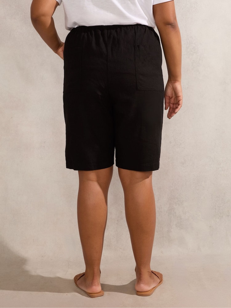 Live Unlimited Black Drawstring Bermuda Shorts - Image 2 of 3
