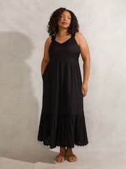 Live Unlimited Black Curve Scallop Dress - Image 3 of 6