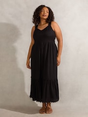Live Unlimited Black Curve Scallop Dress - Image 4 of 6