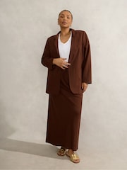 Live Unlimited Brown Linen Blazer - Image 2 of 6