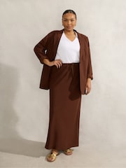 Live Unlimited Brown Linen Blazer - Image 3 of 6