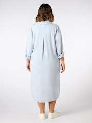 Live Unlimited Blue Linen Shirt Dress - Image 5 of 5