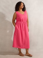 Live Unlimited Pink Blend Drawstring Dress - Image 3 of 6