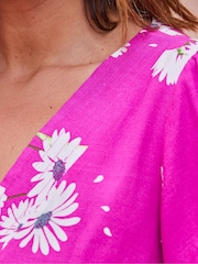 Live Unlimited Pink Flutter Sleeve Dress - Image 2 of 4
