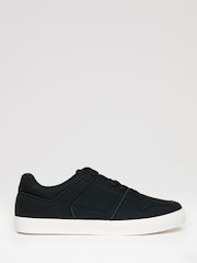 Threadbare Black Court Trainers - Image 1 of 4
