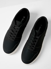 Threadbare Black Court Trainers - Image 2 of 4