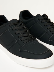 Threadbare Black Court Trainers - Image 3 of 4