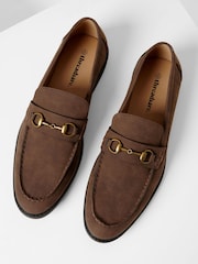 Threadbare Brown Snaffle Loafers - Image 2 of 4