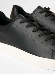 Threadbare Black PU Court Trainers - Image 4 of 4