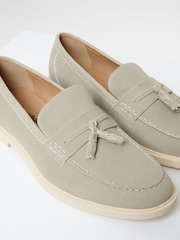 Threadbare Grey Faux Suede Tassel Loafers - Image 3 of 4