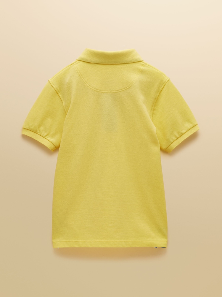 Joules Boys' Woody Yellow Short Sleeve Cotton Polo Shirt - Image 2 of 5