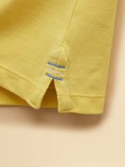 Joules Boys' Woody Yellow Short Sleeve Cotton Polo Shirt - Image 4 of 5