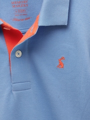 Joules Boys' Woody Blue Short Sleeve Cotton Polo Shirt - Image 3 of 5