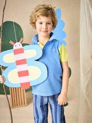 Joules Boys' Woody Blue Colourblock Short Sleeve Cotton Polo Shirt - Image 2 of 6