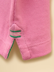 Joules Boys' Woody Pink Short Sleeve Cotton Polo Shirt - Image 6 of 6