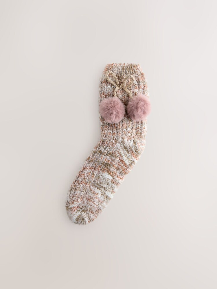 Neutral Chunky Slipper Socks 1 Pack - Image 2 of 4 Neutral Chunky Slipper Socks 1 Pack - Image 2 of 4