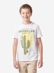 Wrangler White Western Cactus T-Shirt - Image 9 of 9