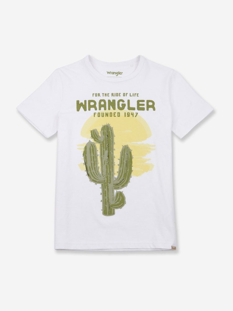 Wrangler Boys Western Cactus 100% Cotton T-Shirt - Image 4 of 7