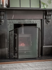 Garden Trading Black Latton Folding Firescreen - Image 1 of 2