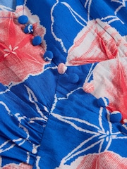 White Stuff Blue Hazel Bias Cut Dress - Image 6 of 6