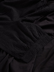 White Stuff Black Megan Broderie Jersey Dress - Image 6 of 6