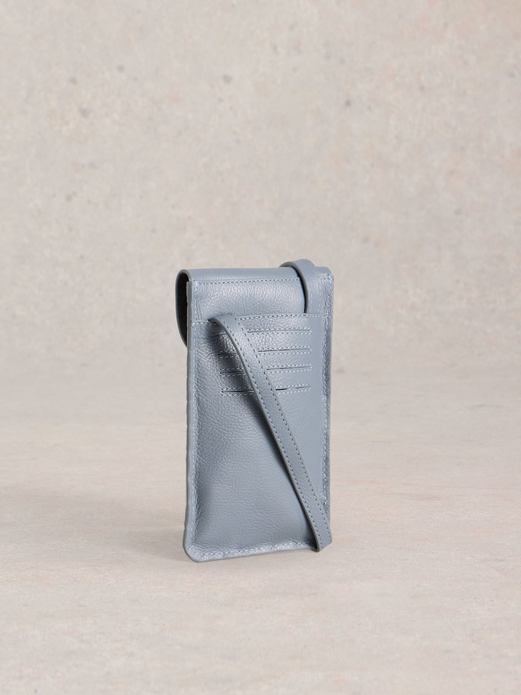 White Stuff Blue Coco Weave Phone Bag - Image 1 of 4