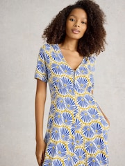 White Stuff Blue Megan Jersey Dress - Image 2 of 6