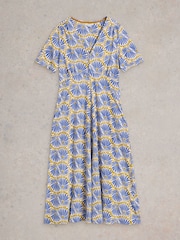 White Stuff Blue Megan Jersey Dress - Image 5 of 6