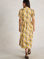 White Stuff Yellow Leah Jersey Dress - Image 2 of 6