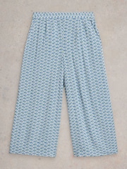 White Stuff Blue Lisette Crinkle Culottes - Image 5 of 6