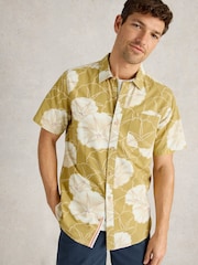 White Stuff Green Finsbury Floral Printed 100% Cotton Shirt - Image 2 of 6
