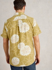 White Stuff Green Finsbury Floral Printed 100% Cotton Shirt - Image 3 of 6