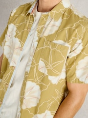 White Stuff Green Finsbury Floral Printed 100% Cotton Shirt - Image 4 of 6