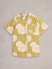 White Stuff Green Finsbury Floral Printed 100% Cotton Shirt - Image 5 of 6