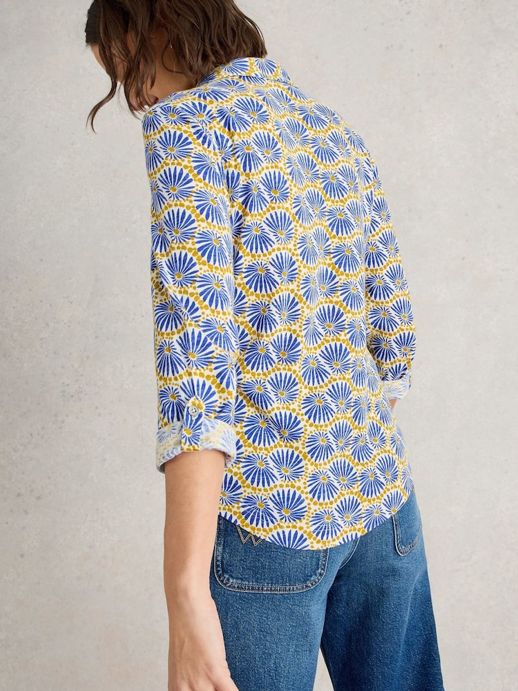 White Stuff Blue Annie Jersey 100% Cotton Shirt - Image 2 of 6 White Stuff Blue Annie Jersey 100% Cotton Shirt - Image 2 of 6