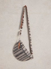White Stuff Black Mini Sebby Jacquard Bag - Image 2 of 4